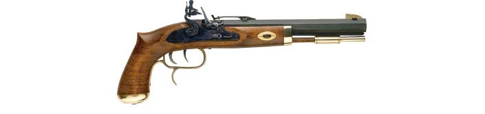 TRAPPER PISTOL .50 CAL FLINTLOCK SELECT HARDWOOD/BLUED P1090