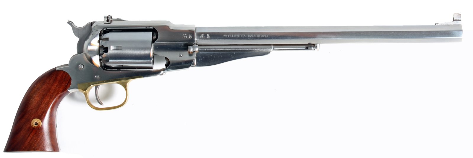 1858 REM BISON REVOLVER .44 CAL STAINLESS STEEL WALNUT GRIP FR185835