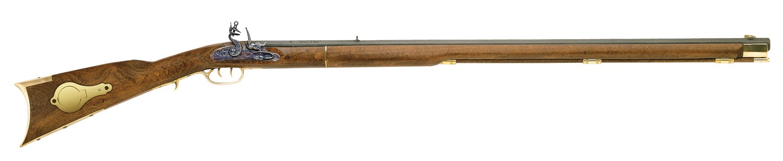 DELUXE KENTUCKY RIFLE .50 CAL FLINTLOCK SELECT HARDWOOD/BLUED R2030