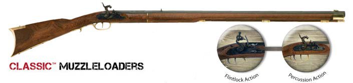 KENTUCKY .50 CAL FLINTLOCK SELECT HARDWOOD/BLUED R2010