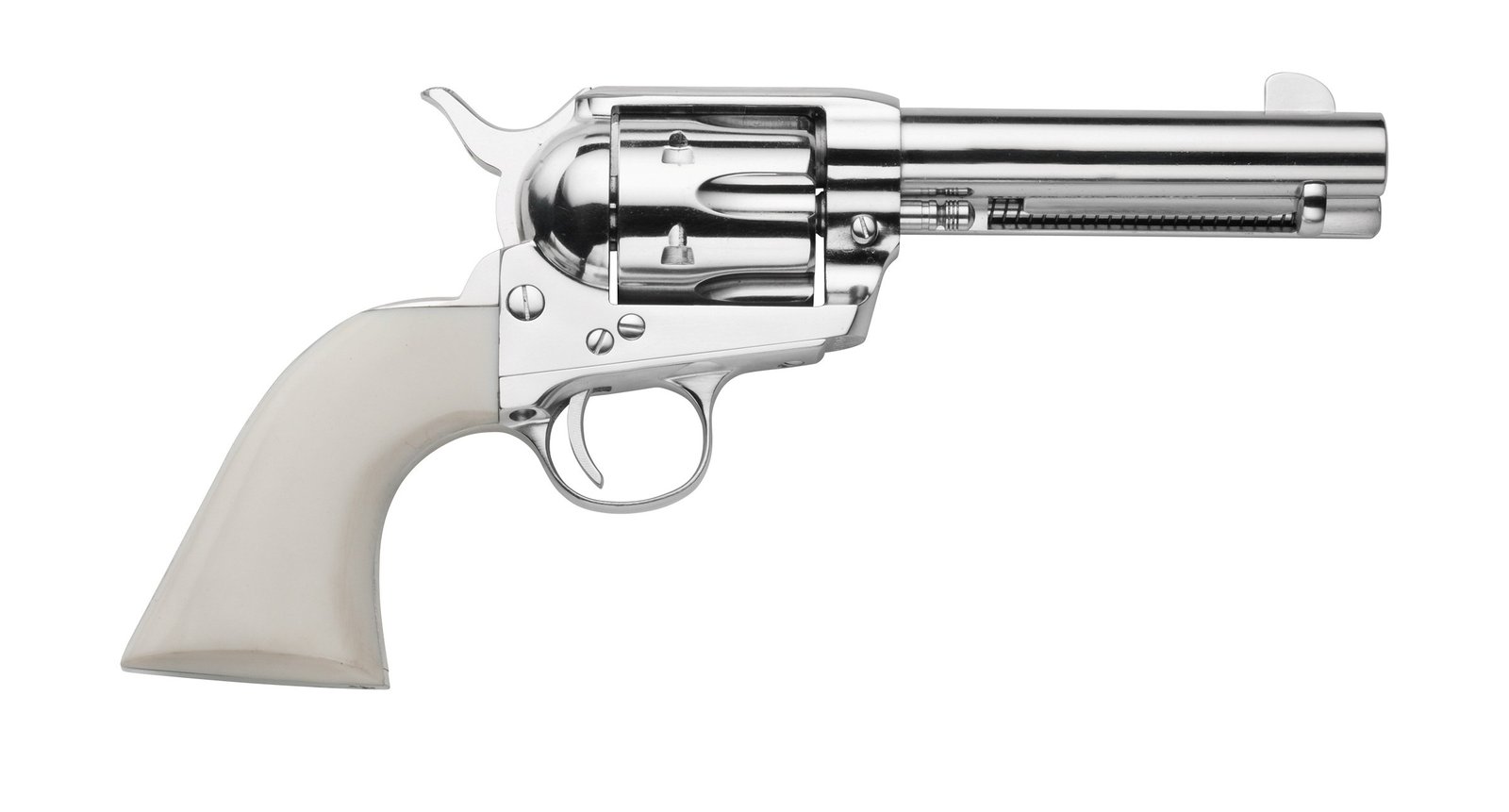 1873 SINGLE ACTION REVOLVER 45LC 5.5" BARREL NICKEL/WHITE PVC SAT73-132