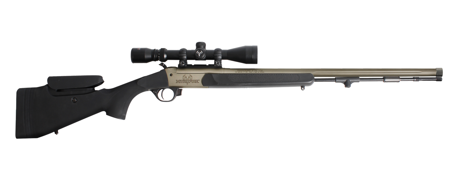 NITROFIRE® PRO SERIES .50 CAL BLACK / TUNGSTEN PREMIUM CERAKOTE FINISH WITH 3.5-10X44 SCOPE