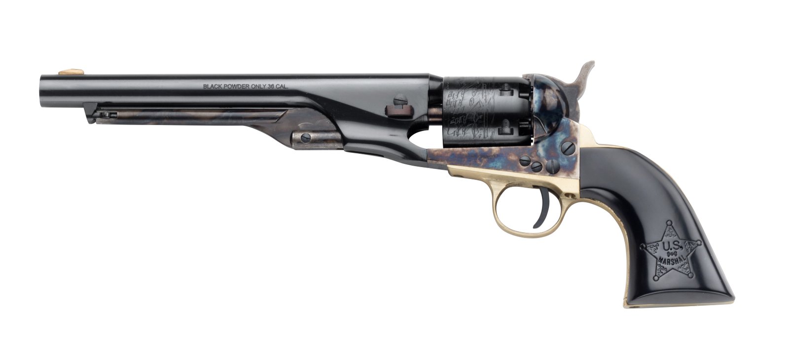 US MARSHAL LOGO .36 CALIBER BLACK POWDER REVOLVER