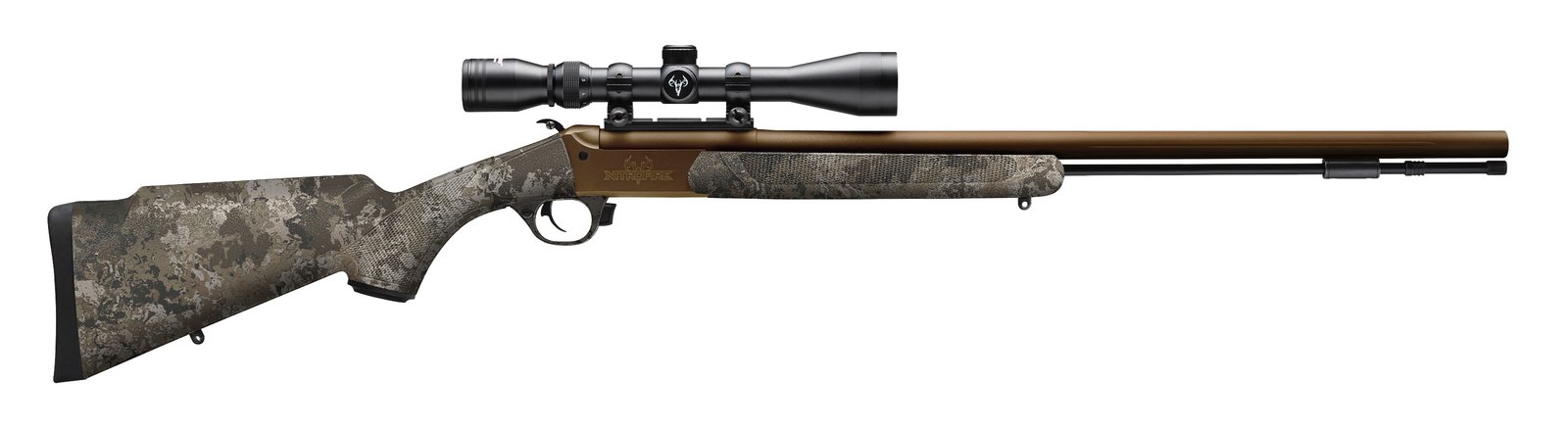 NITROFIRE® VAPR™ TWIST .50 CAL 26" BARREL VEIL WIDELAND/ BURNT BRONZE PREMIUM CERAKOTE FINISH W/ 3-9X40 SCOPE
