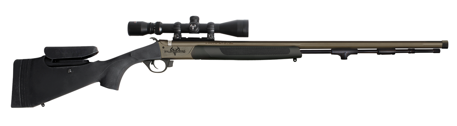 PURSUIT™ XT PRO SERIES .50 CAL BLACK / TUNGSTEN PREMIUM CERAKOTE FINISH WITH 3.5-10X44 SCOPE